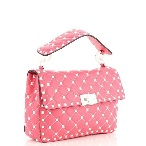 Valentino Garavani Rockstud Spike #59650V88B Pink Handbag - Picture 3 of 14